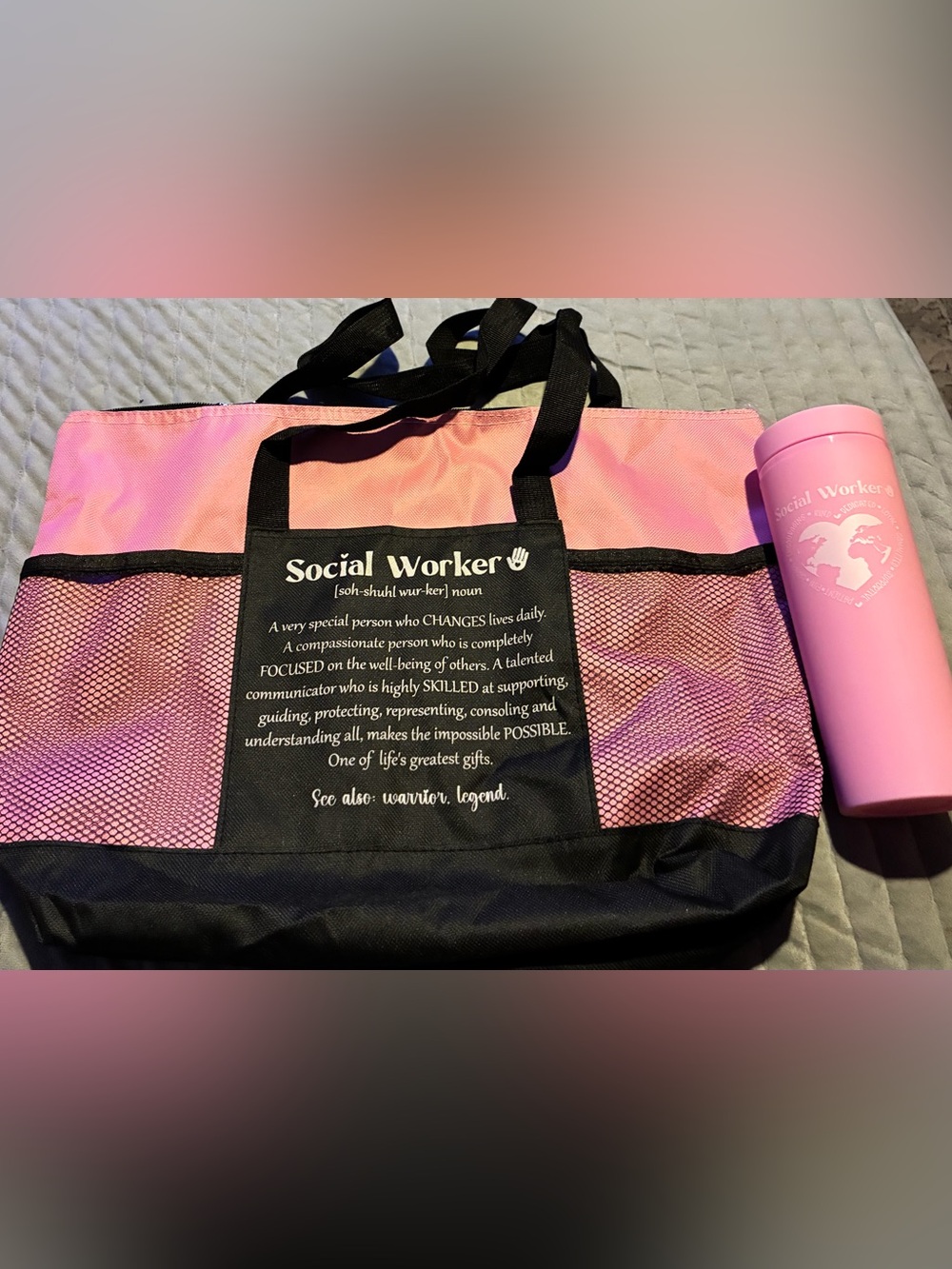 Social Worker Tote Bag and matching tumbler